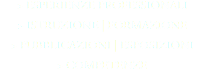 > ESPERIENZE PROFESSIONALI > ISTRUZIONE | FORMAZIONE > PUBBLICAZIONI | ESPOSIZIONI > COMPETENZE